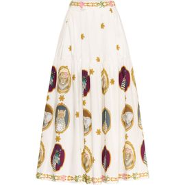 Maison Common Maison Common Printed Cotton Skirt With Pockets