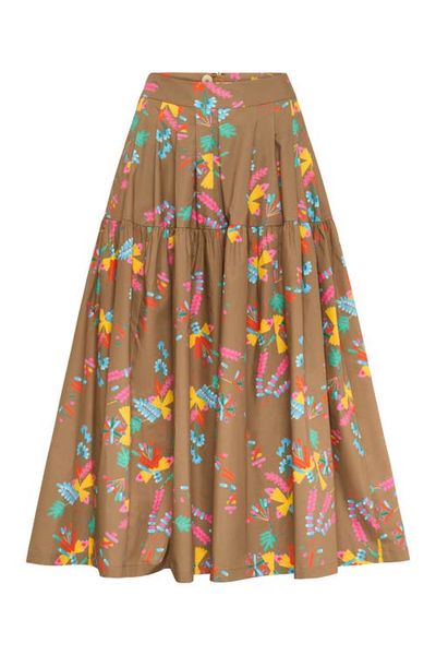 Maison Common Maison Common Printed Cotton Skirt With Pockets Print