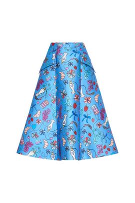 Maison Common Maison Common Printed Micado Skirt Vive la France - Print