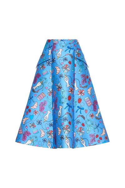 Maison Common Maison Common Printed Micado Skirt Vive la France - Print