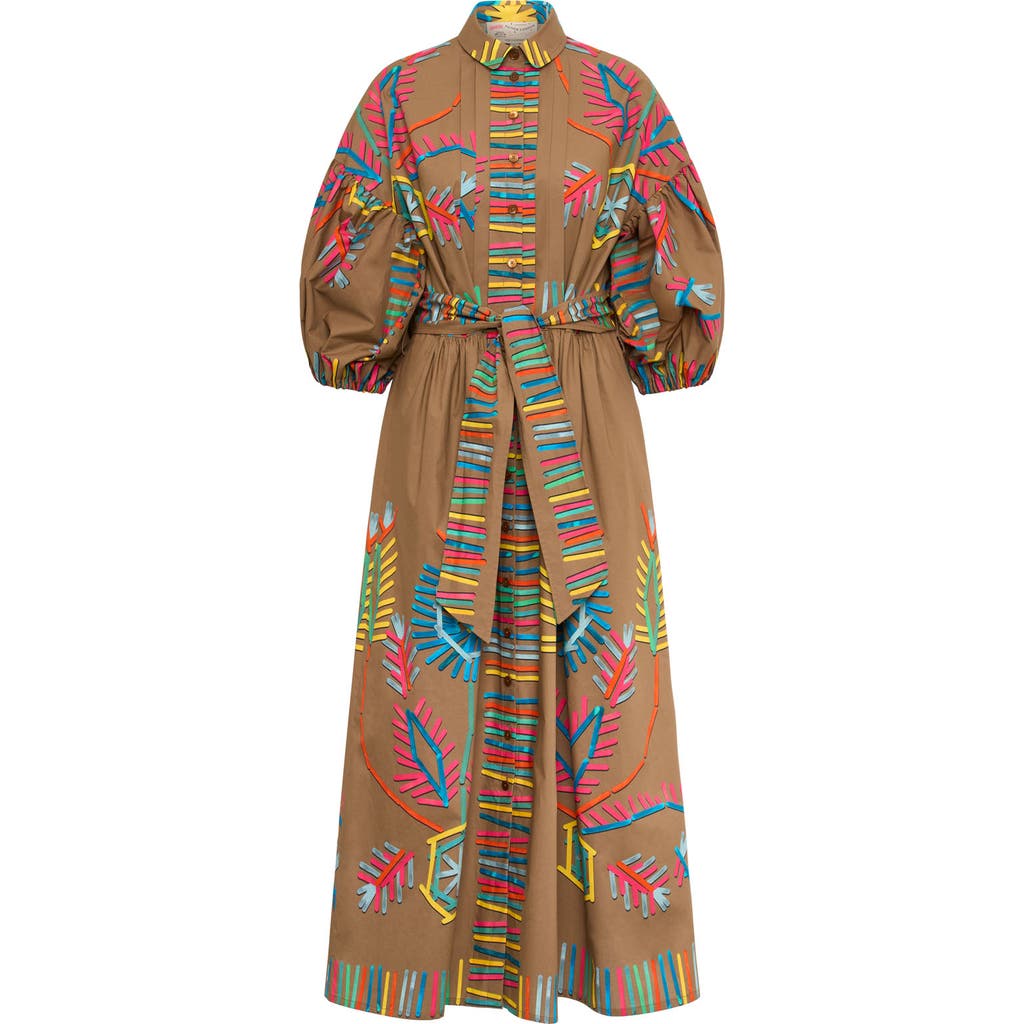 Maison Common Maison Common Printed Poplin Dress With Belt
