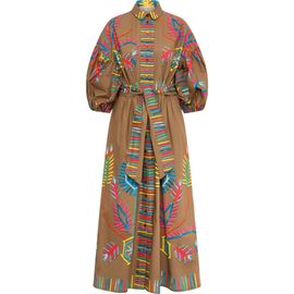 Maison Common Maison Common Printed Poplin Dress With Belt