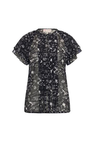 Maison Common Maison Common Printed Silk Geogette Blouse