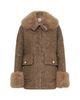 Maison Common Maison Common Sequined Coat With Fake Fur - 1