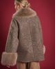 Maison Common Maison Common Sequined Coat With Fake Fur - 5