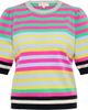 Maison Common Maison Common Short Sleeve Multi Colored Striped Pullover - 1