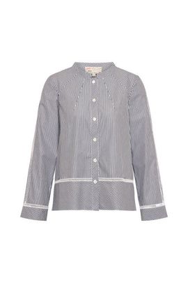 Maison Common Maison Common Striped Shirt With Eylet Trim