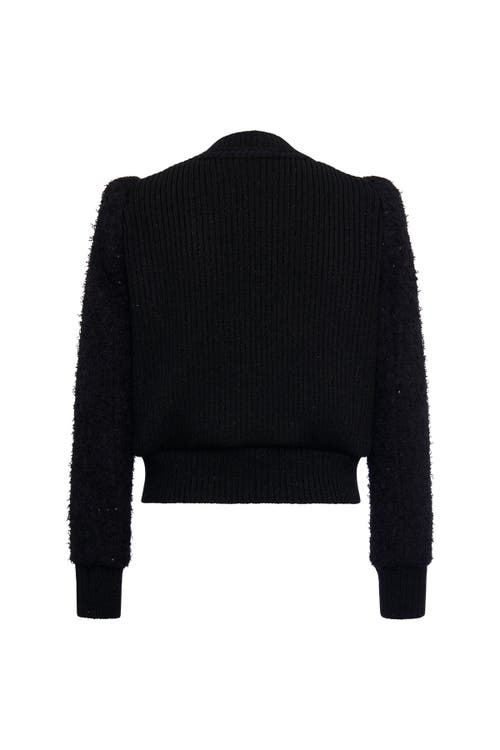 Maison Common Maison Common Tweed Bomber Jacket With Knitted Back