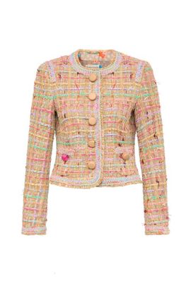 Maison Common Maison Common Tweed Jacket With Trim And Fringes