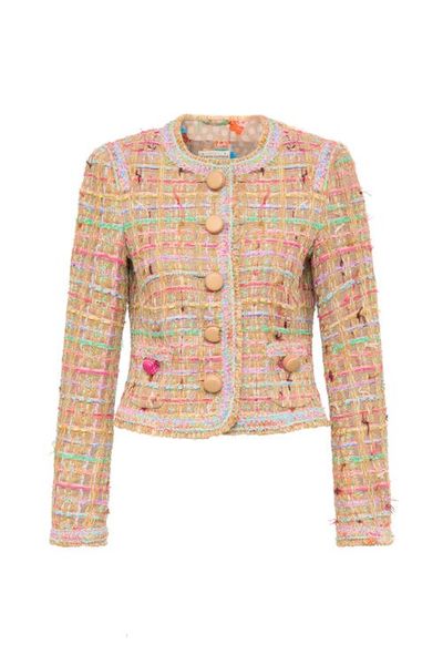 Maison Common Maison Common Tweed Jacket With Trim And Fringes