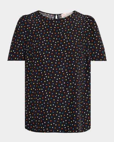 Maison Common Polka Dot Silk Blouse