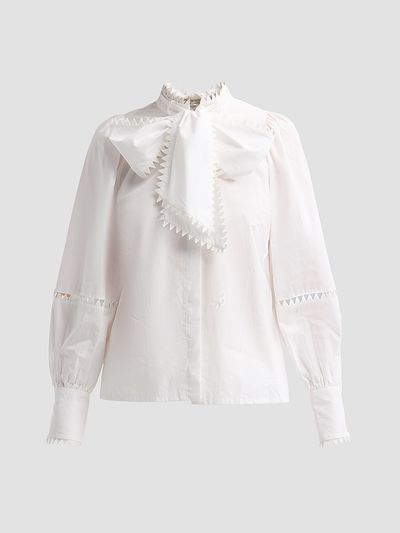 Maison Common Women's Embroidered Cotton Blouse
