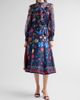 Maison Common Women's Floral Silk Organza Tieneck Blouse - 2