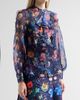 Maison Common Women's Floral Silk Organza Tieneck Blouse - 4