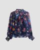 Maison Common Women's Floral Silk Organza Tieneck Blouse - 6
