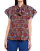 Maison Common Women's Geometric Jacquard Cotton Viole Shirt - 3