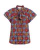 Maison Common Women's Geometric Jacquard Cotton Viole Shirt - 6