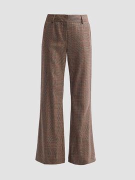 Maison Common Women's Glen Plaid Wool Trousers