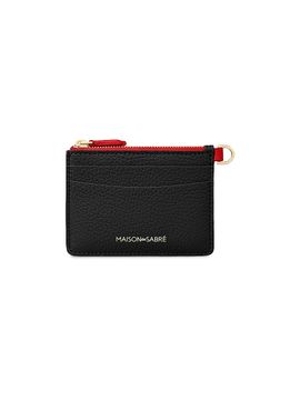 Maison de Sabre Women's Leather Zipped Card Pouch