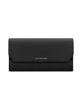 Maison de Sabre Women's Long Leather Flap Wallet