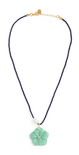 Maison Irem Maison Irem Azure Flower Necklace Green One
