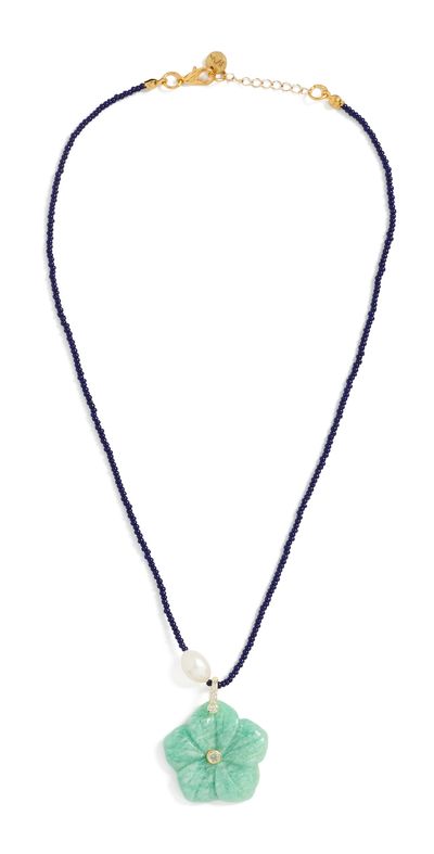 Maison Irem Maison Irem Azure Flower Necklace Green One