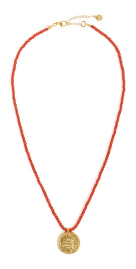 Maison Irem Maison Irem Beaded Coin Necklace Red One