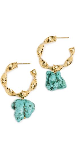 Maison Irem Maison Irem Rocky Hoop Earrings Gold One
