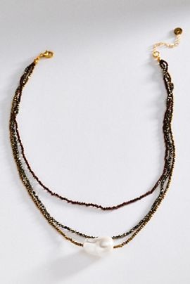 Maison Irem Triple Pearl Necklace