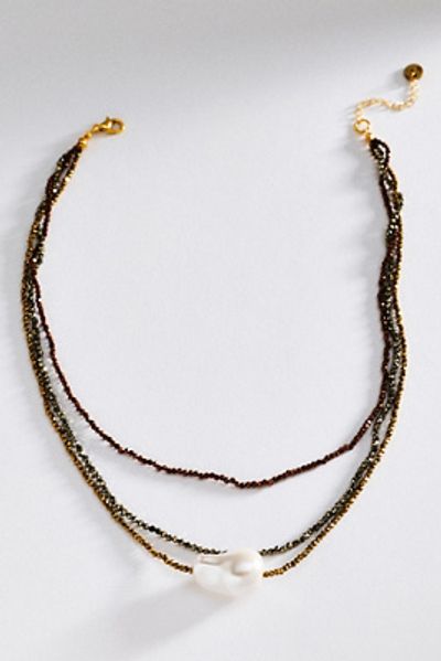 Maison Irem Triple Pearl Necklace