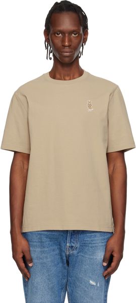 Maison Kitsuné Maison Kitsuné Beige Dressed Fox Comfort T-shirt