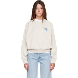 Maison Kitsuné Maison Kitsuné Beige Fortune Fox Relaxed Sweatshirt