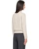 Maison Kitsuné Maison Kitsuné Beige Fox Head Lambswool High Neck Cardigan - 3