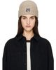 Maison Kitsuné Maison Kitsuné Beige Fox Head Large Beanie - 1
