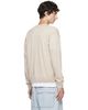 Maison Kitsuné Maison Kitsuné Beige Fox Head Merino Comfort Sweater - 3