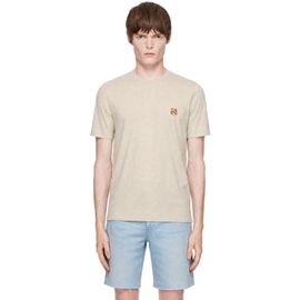 Maison Kitsuné Maison Kitsuné Beige Fox Head Regular T-shirt