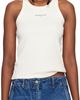 Maison Kitsuné Maison Kitsuné Beige 'Maison Kitsuné Paris' Ribbed Tank Top - 1