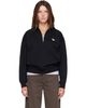 Maison Kitsuné Maison Kitsuné Black Baby Fox Half Zipped Sweatshirt - 1