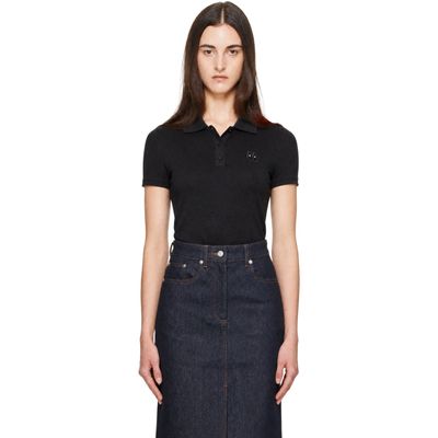Maison Kitsuné Maison Kitsuné Black Fortune Fox Jersey Polo