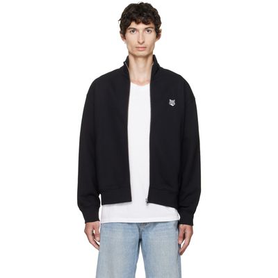 Maison Kitsuné Maison Kitsuné Black Fox Head Zipped Comfort Sweatshirt