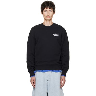 Maison Kitsuné Maison Kitsuné Black Handwriting Comfort Sweatshirt