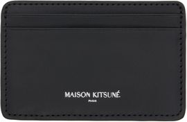 Maison Kitsuné Maison Kitsuné Black 'Maison Kitsuné Paris' Card Holder
