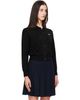 Maison Kitsuné Maison Kitsuné Black Profile Fox Merino Relaxed Polo Cardigan - 2