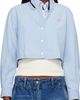 Maison Kitsuné Maison Kitsuné Blue Baby Fox Cropped Shirt - 1