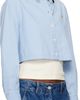 Maison Kitsuné Maison Kitsuné Blue Baby Fox Cropped Shirt - 2