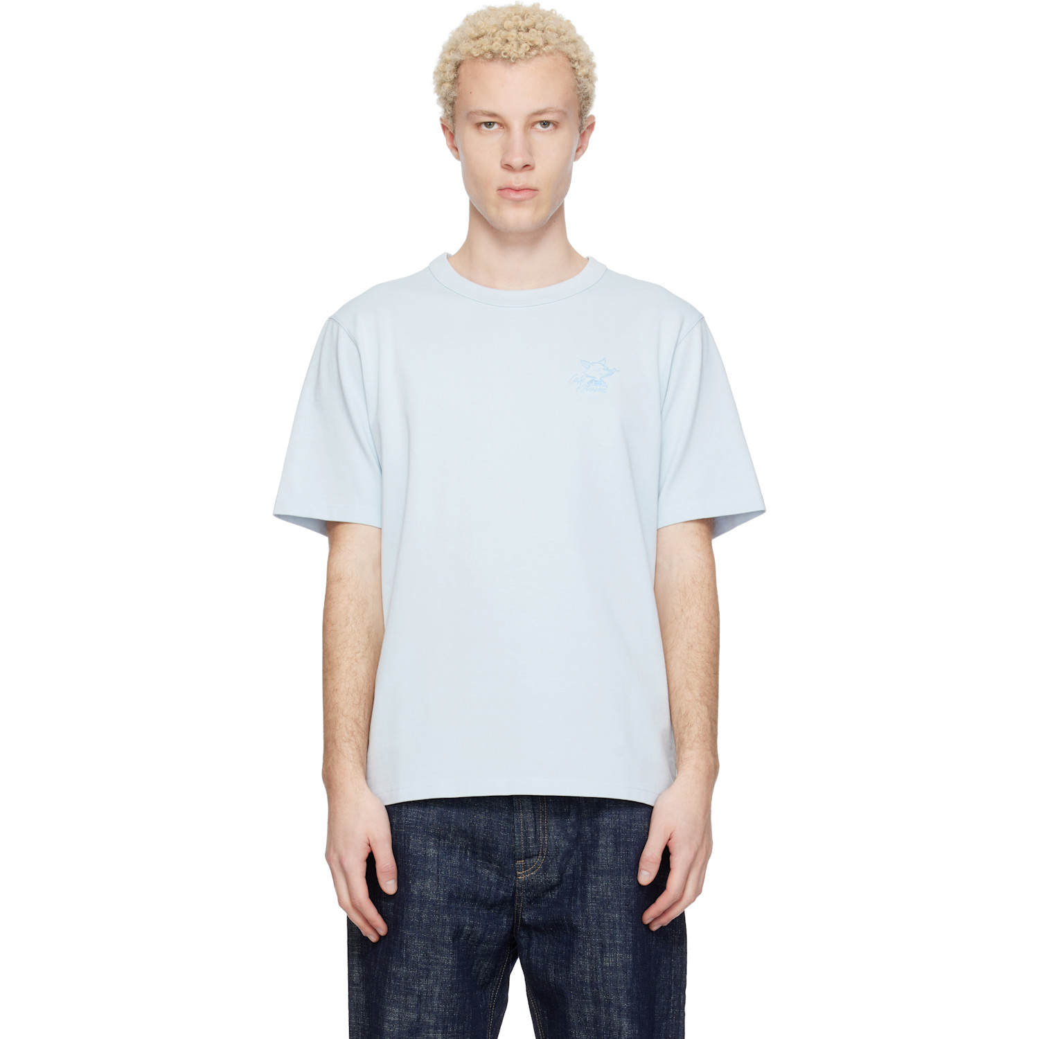 Maison Kitsuné - Blue Barista Fox Relax T-shirt