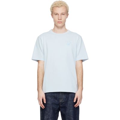 Maison Kitsuné Maison Kitsuné Blue Barista Fox Relax T-shirt