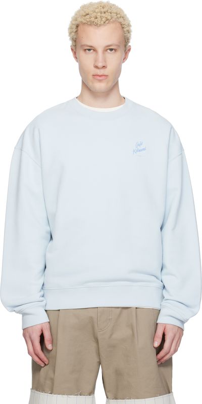 Maison Kitsuné Maison Kitsuné Blue 'Café Kitsuné' Relax Sweatshirt