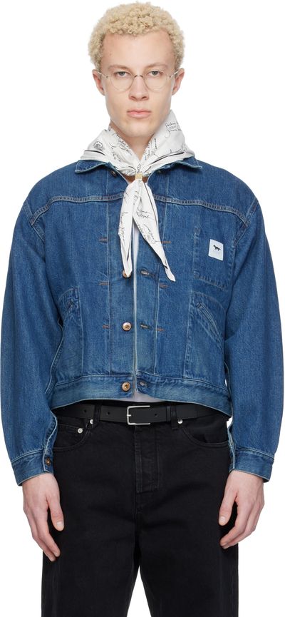 Maison Kitsuné Maison Kitsuné Blue KURO Edition Selvedge Voyage Denim Jacket