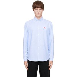 Maison Kitsuné Maison Kitsuné Blue Profile Fox Casual Shirt